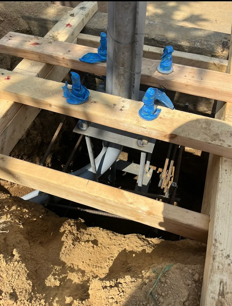 Equipment pad anchor install